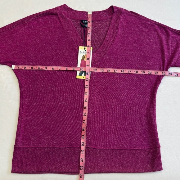 Buffalo David Button Ladies’ Super Soft Cozy V-Neck Long Sleeve, Pink Small NWT - Picture 8 of 13